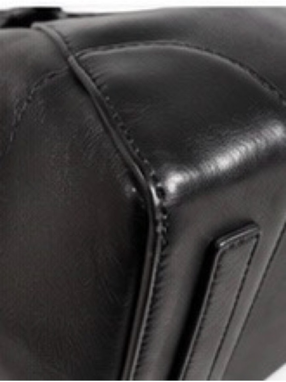 Ralph Lauren Ricky 33 Black Soft Calfskin Leather Satchel Made in Italy - Picture 7 of 12